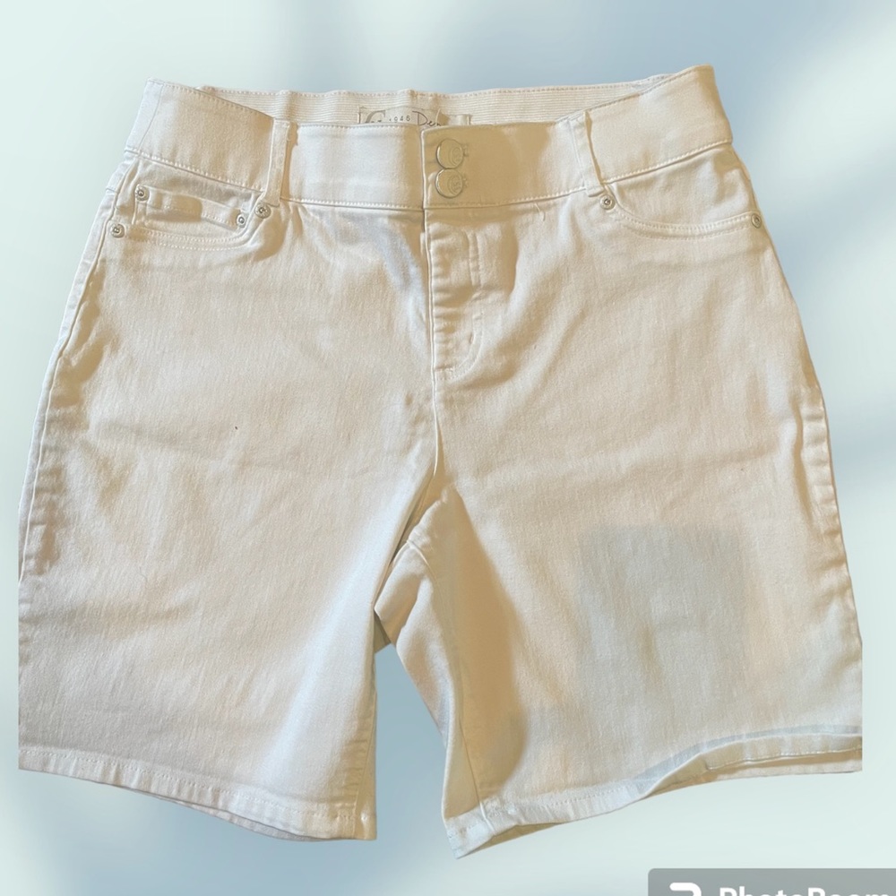 White Jean Shorts